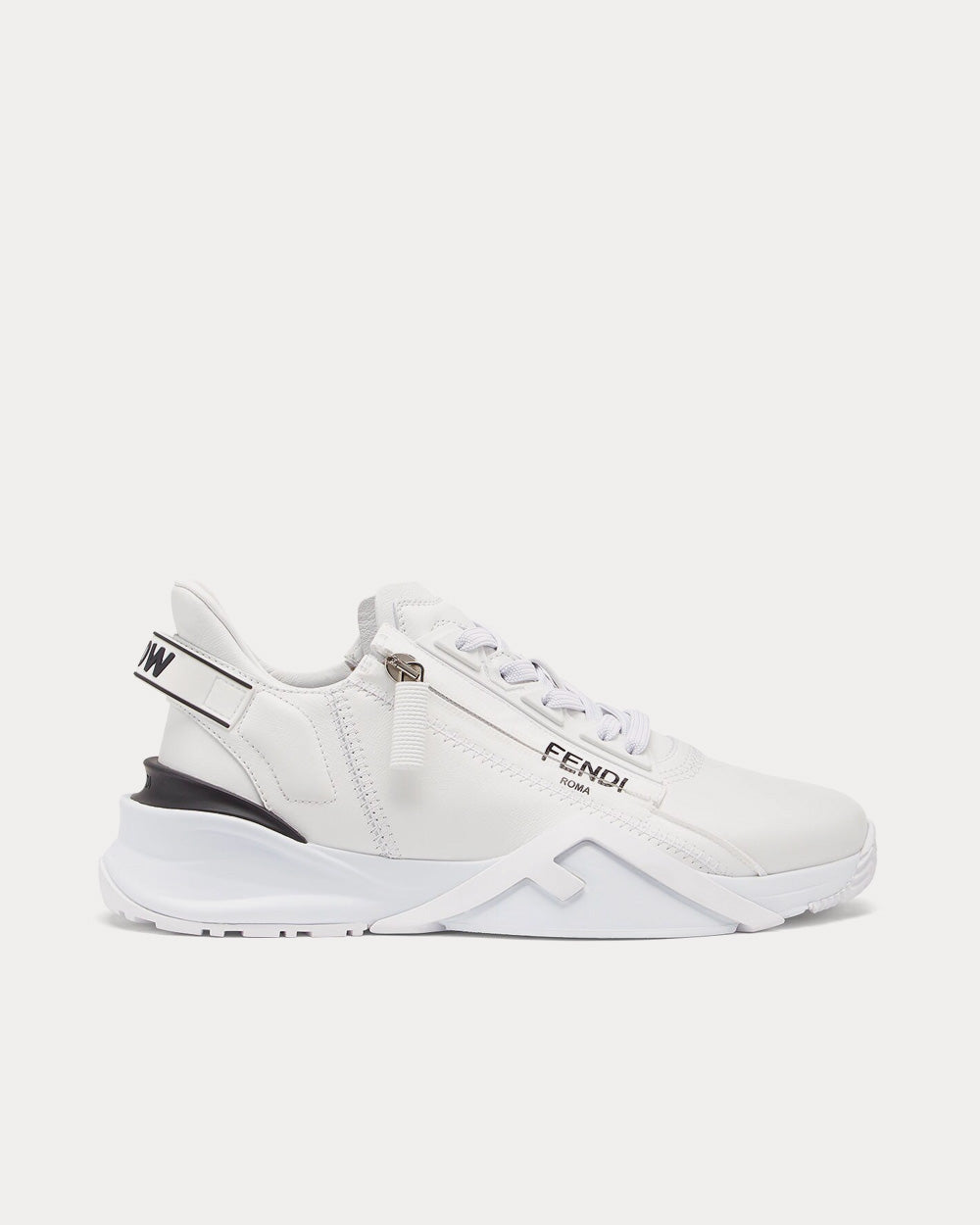 Fendi Flow Leather White Low Top Sneakers - 1