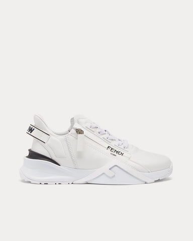 Fendi Flow Leather White Low Top Sneakers