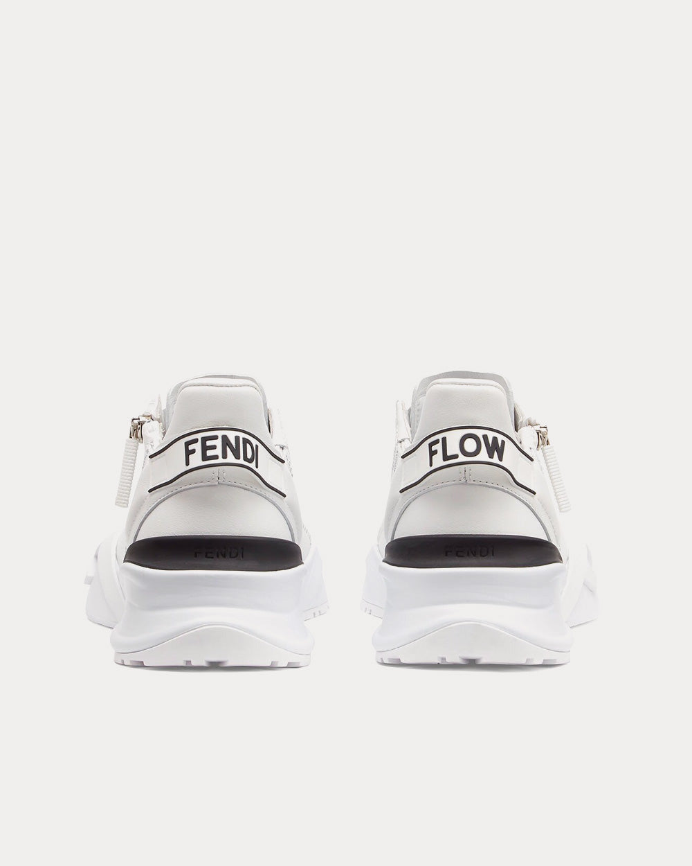 Fendi Flow Leather White Low Top Sneakers - 4