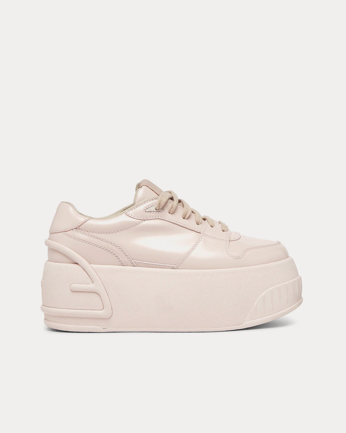 Fendi Fashion Show Leather Light Beige Low Top Sneakers - 1