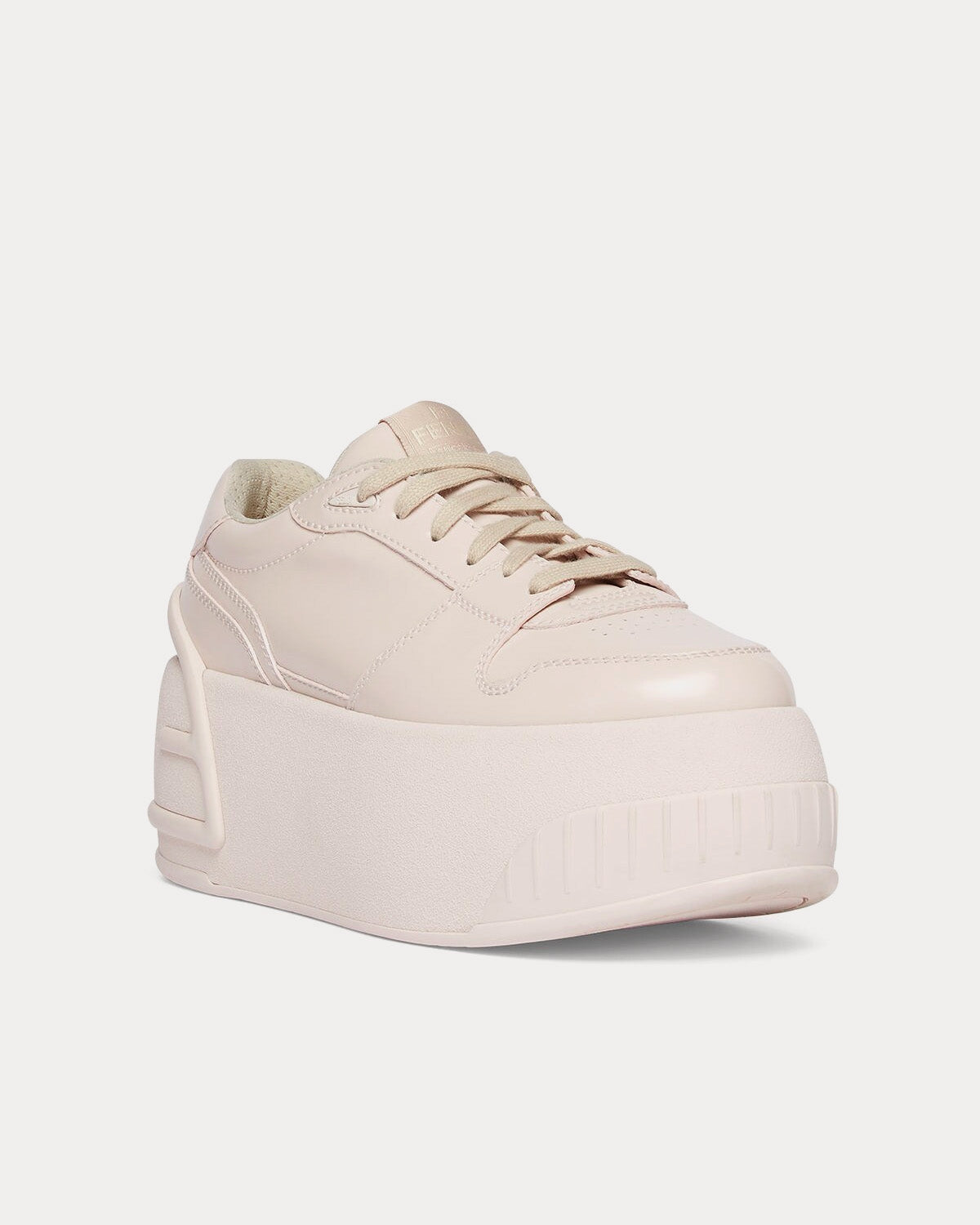 Fendi Fashion Show Leather Light Beige Low Top Sneakers - 3