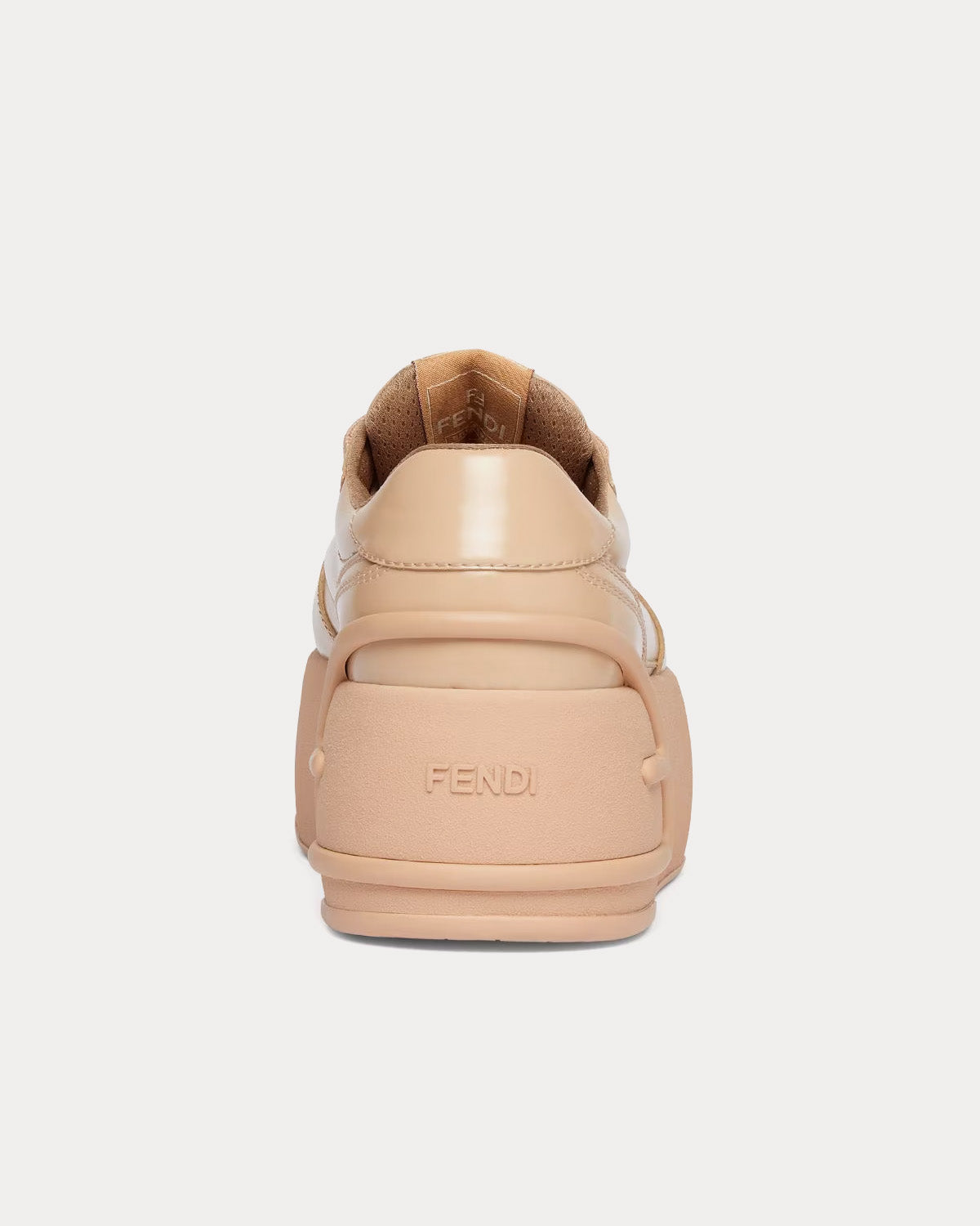 Fendi Fashion Show Leather Pink Beige Low Top Sneakers - 4