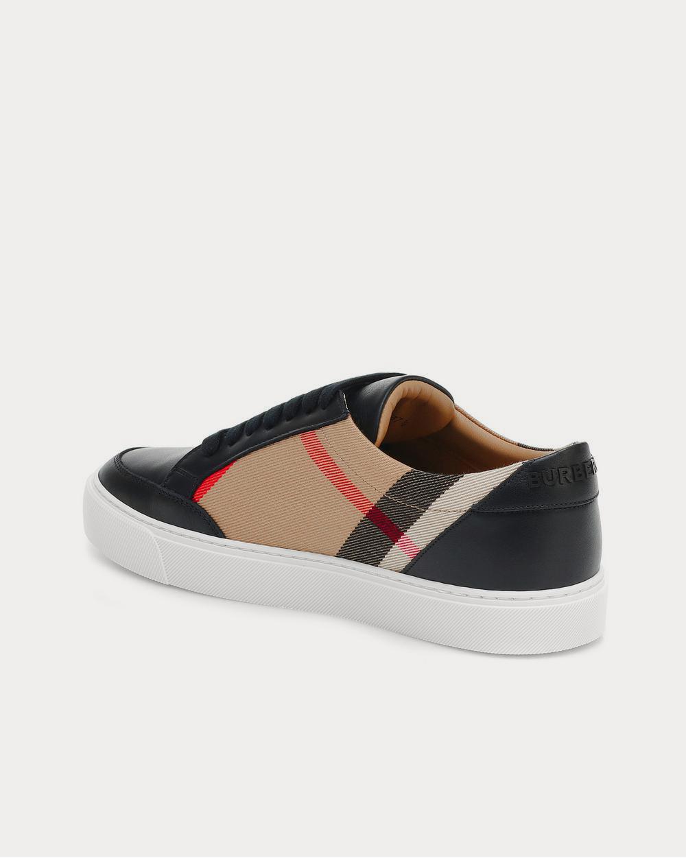 Burberry Salmond leather and cotton Black Low Top Sneakers - 3