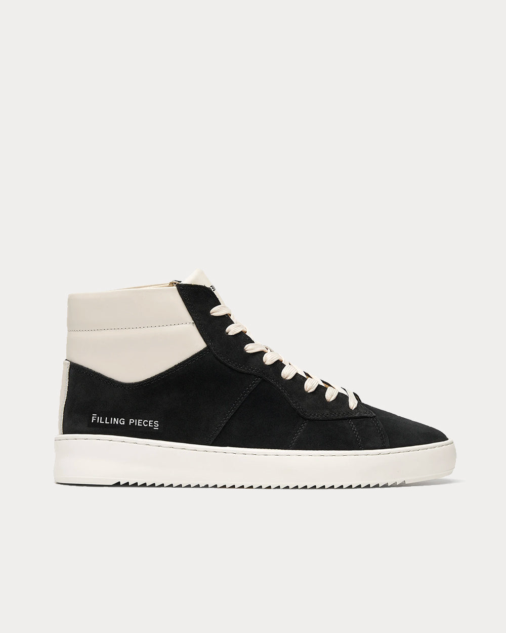 Filling Pieces Mid Court Suede Black High Top Sneakers - 1