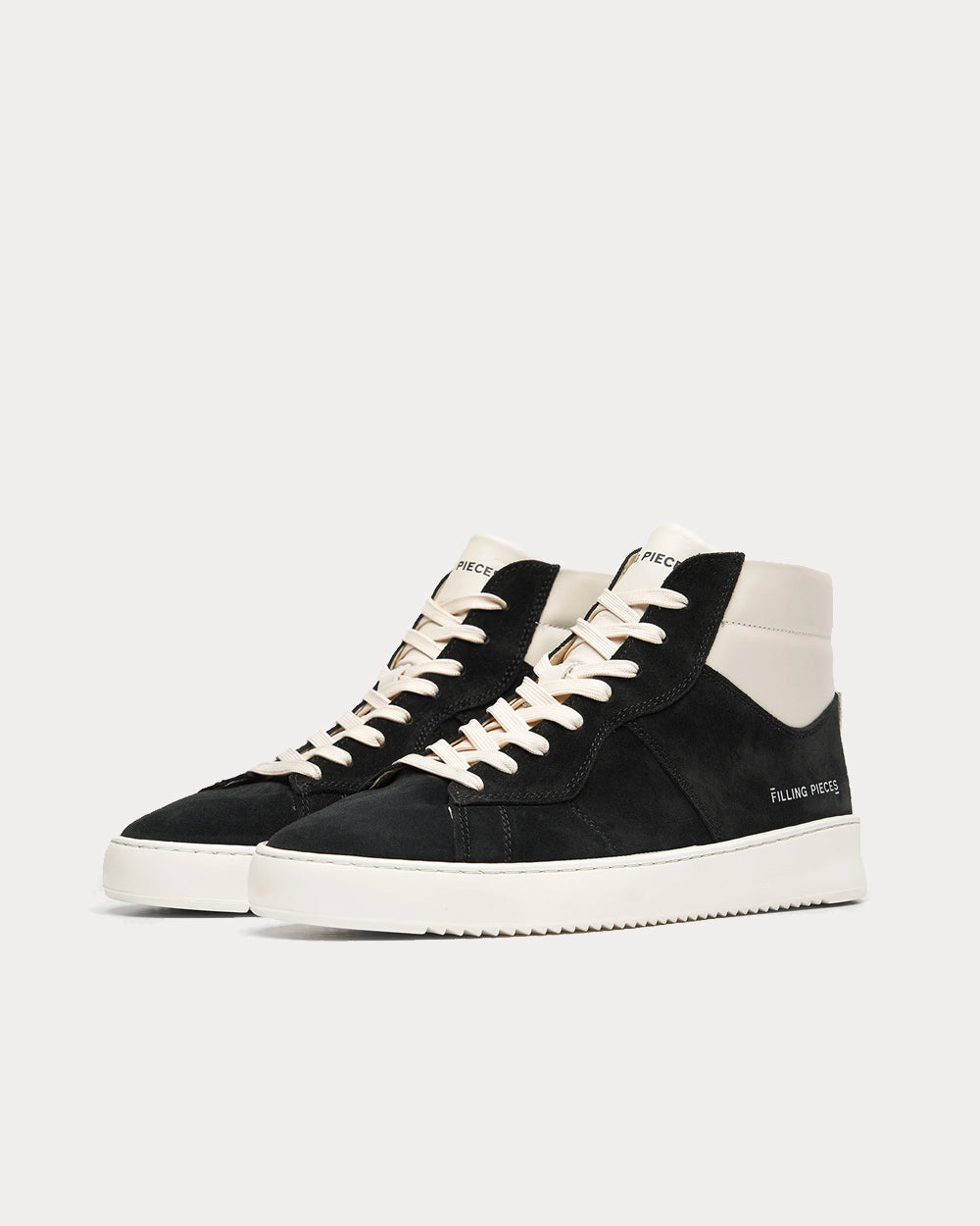 Filling Pieces Mid Court Suede Black High Top Sneakers - 2