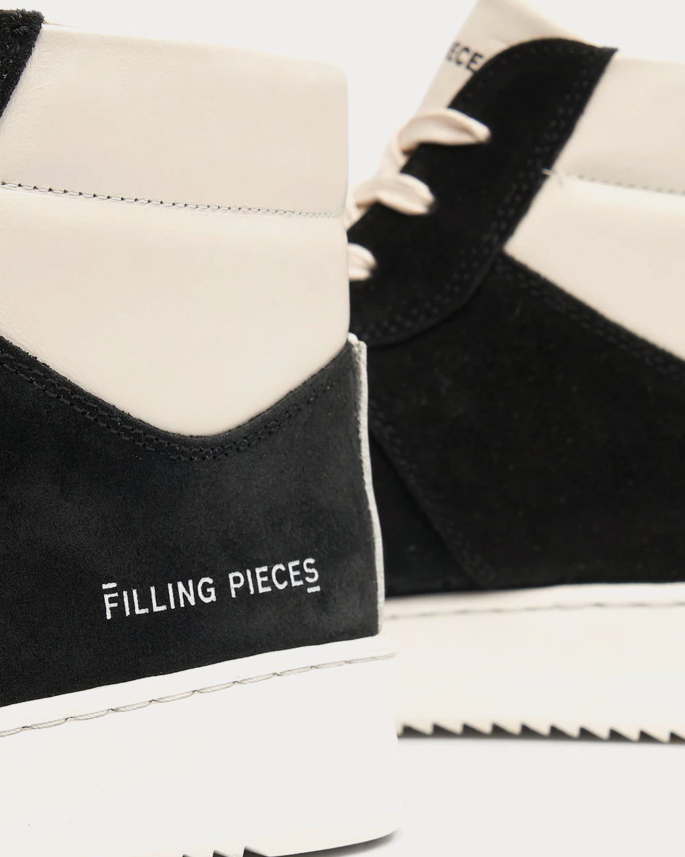 Filling Pieces Mid Court Suede Black High Top Sneakers - 5