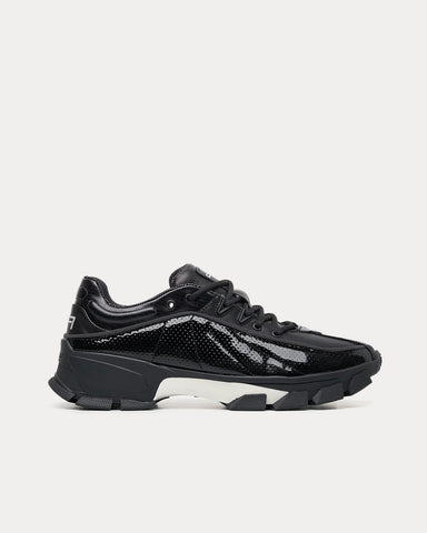 Filling Pieces Pace Radar Patent Black Low Top Sneakers