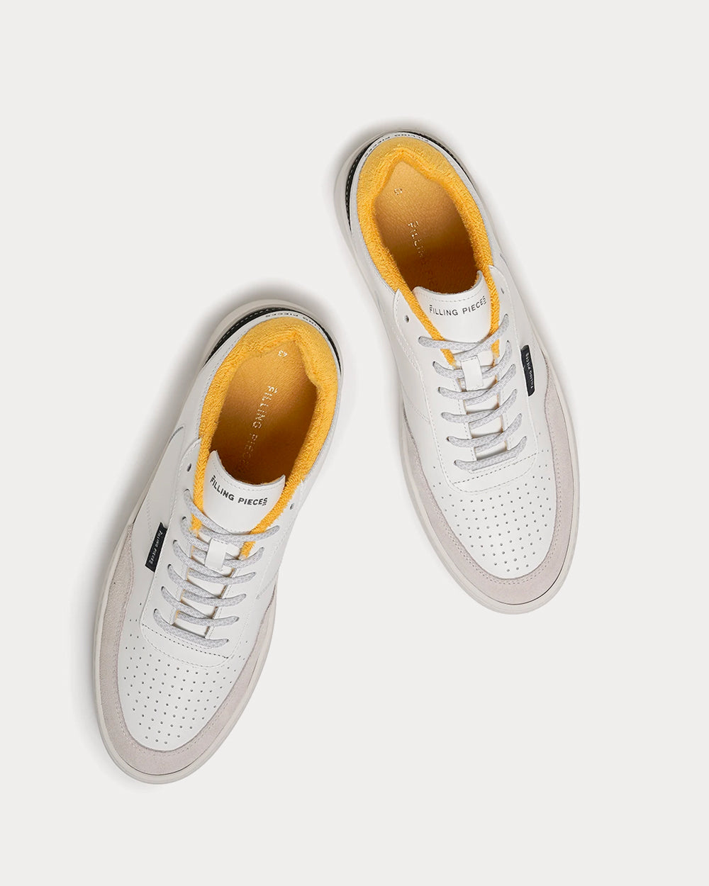 Filling Pieces - Spate Plain Wylt White Low Top Sneakers