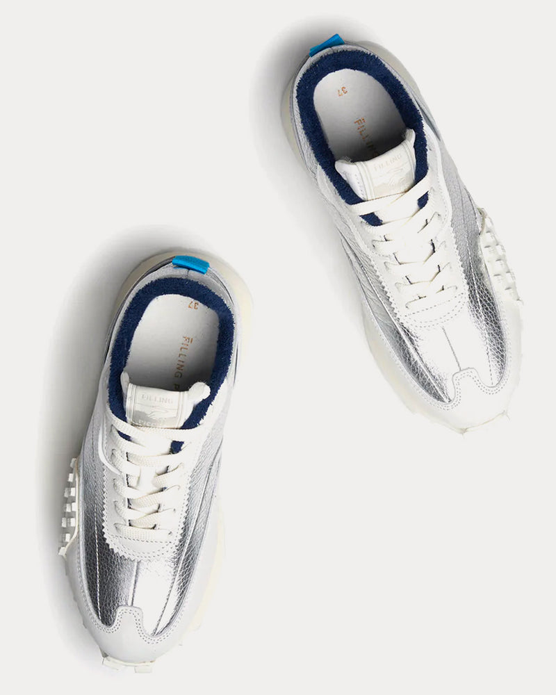 Filling Pieces Crease Runner Silver Low Top Sneakers - 2