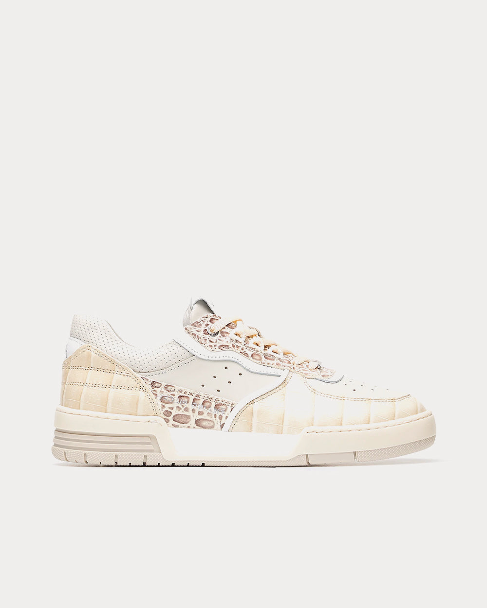 Filling Pieces - Curb Fierce White Low Top Sneakers