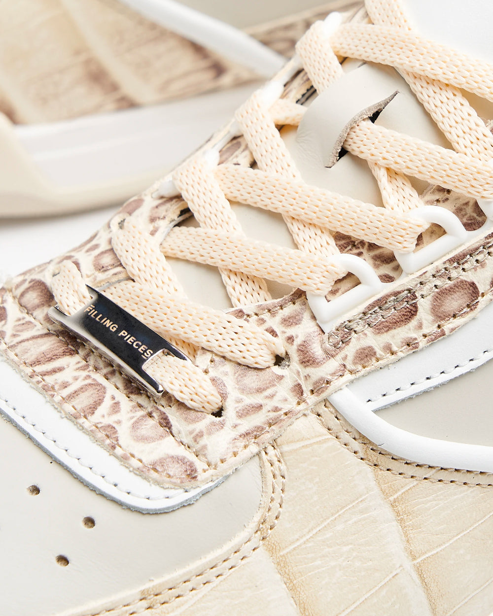 Filling Pieces - Curb Fierce White Low Top Sneakers