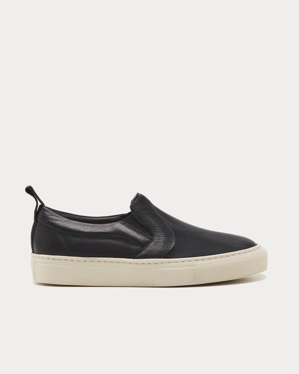 Flattered Haga Leather Black Slip On Sneakers - Sneak in Peace