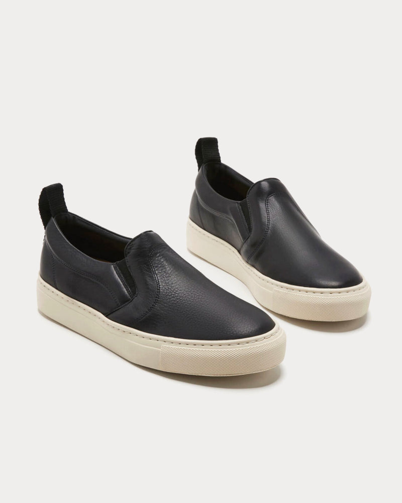 Flattered Haga Leather Black Slip On Sneakers - 2