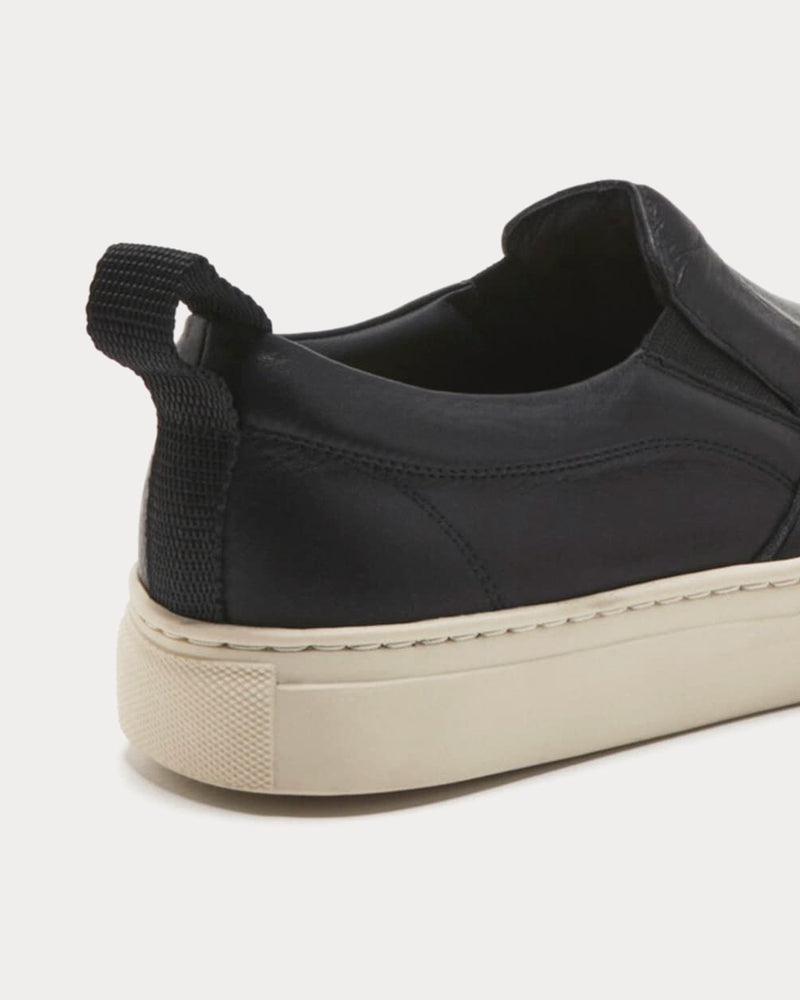 Flattered Haga Leather Black Slip On Sneakers - 4