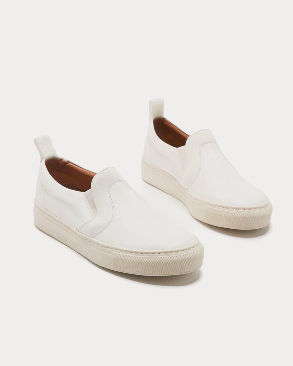 Flattered Haga Leather White Slip On Sneakers - 2