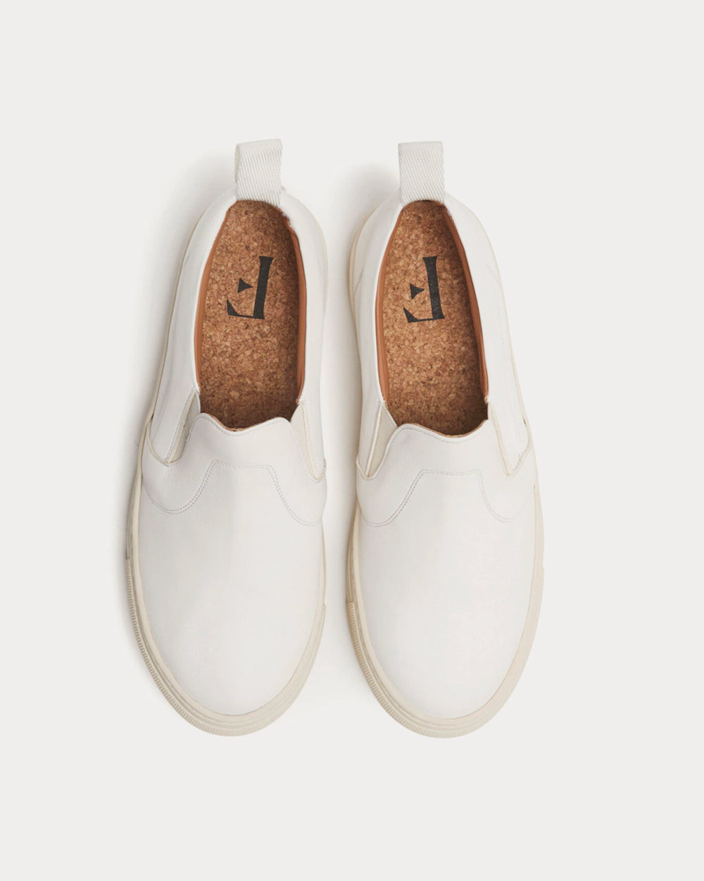 Flattered Haga Leather White Slip On Sneakers - 3