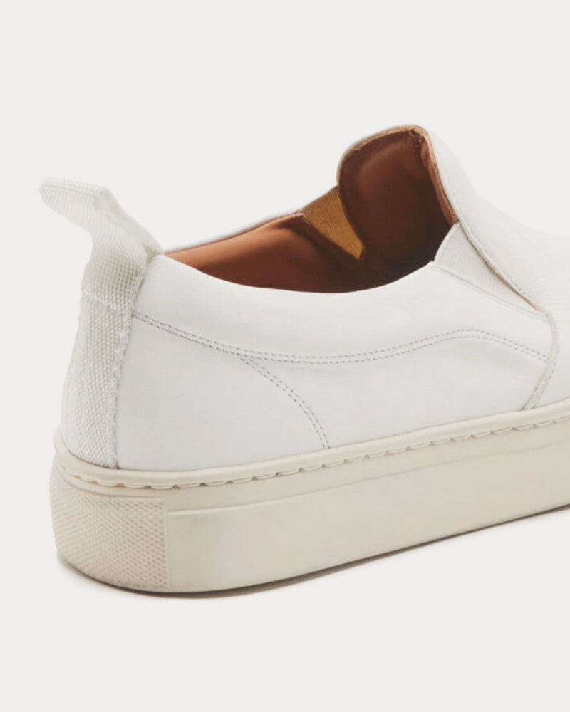 Flattered Haga Leather White Slip On Sneakers - 4