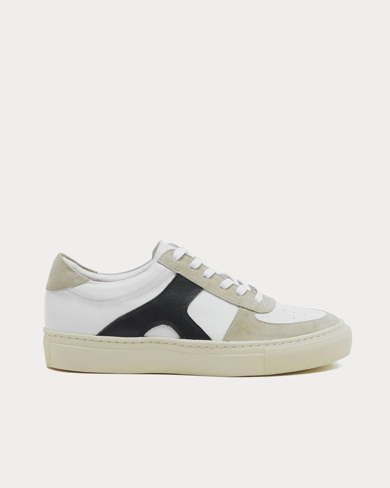 Flattered Solna Leather Sand / Black Low Top Sneakers - 1