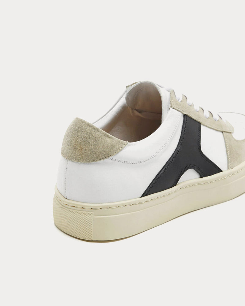 Flattered Solna Leather Sand / Black Low Top Sneakers - 4