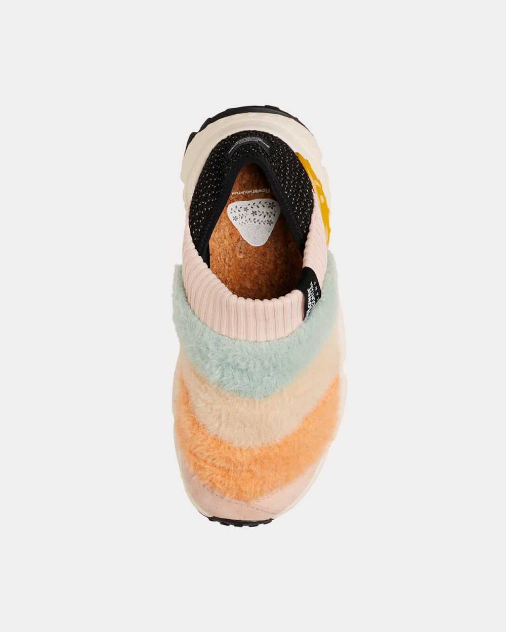 Flower Mountain Camp Faux Shearling Pink / Orange Slip On Sneakers - 2