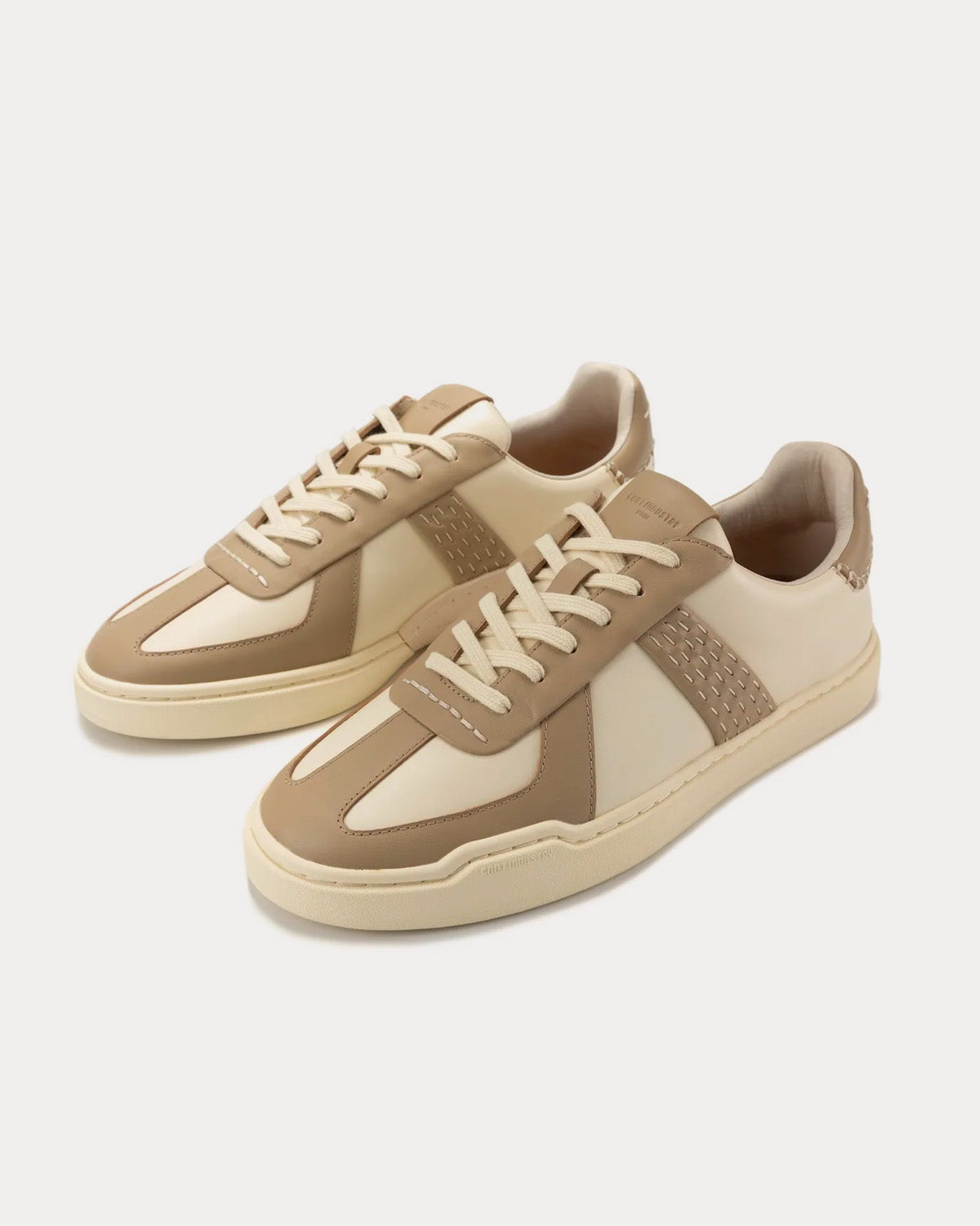 Foot Industry 2023 s/s AUA310-002 Off-White / Khaki Low Top Sneakers - 3