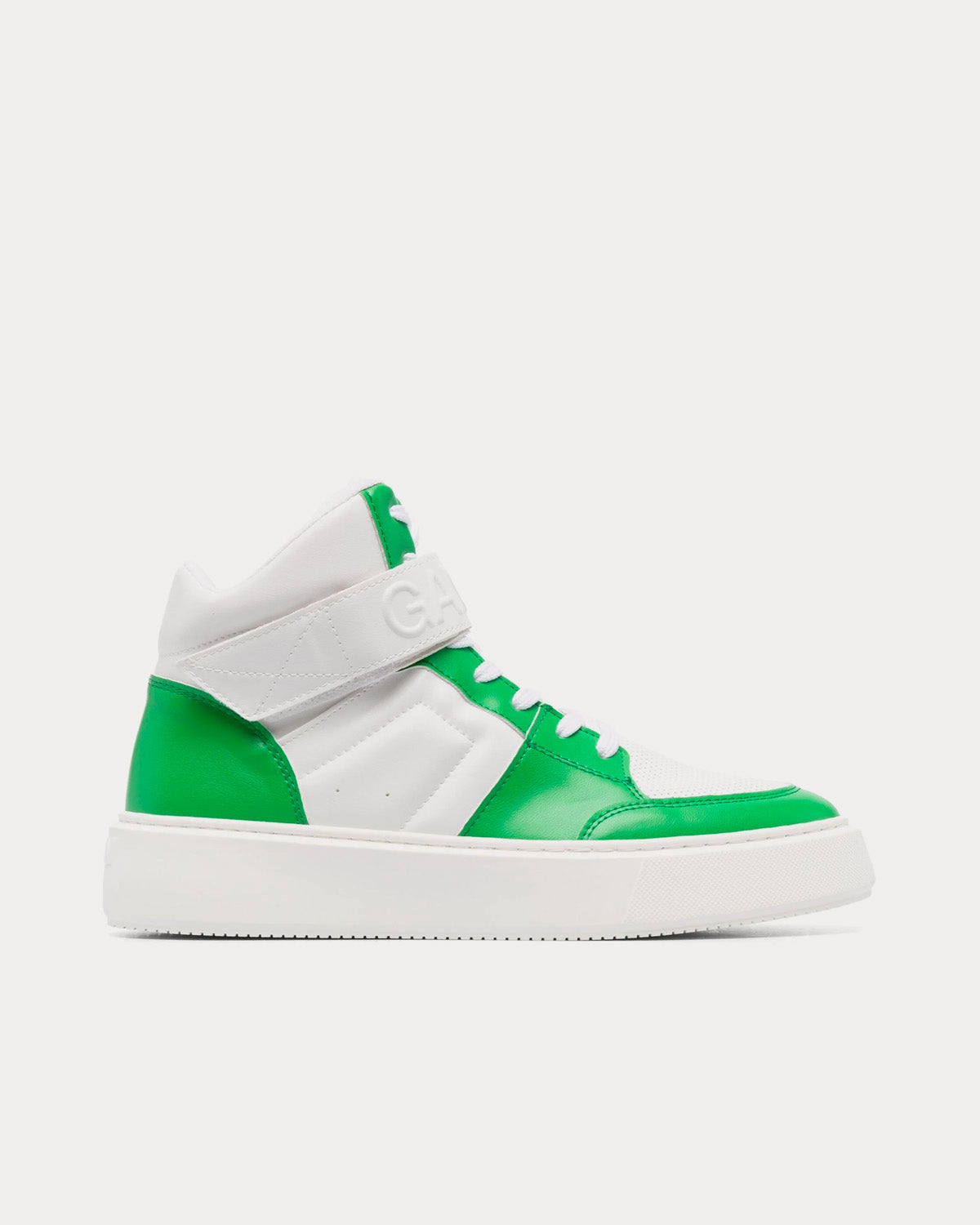 Ganni Sporty Cupsole Green / White High Top Sneakers - 1