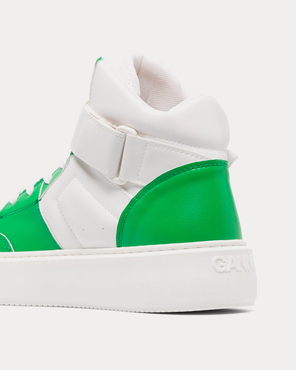 Ganni Sporty Cupsole Green / White High Top Sneakers - 3