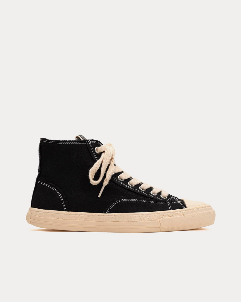 General Scale By Maison Mihara Yasuhiro Past Sole Canvas Black High Top Sneakers - 1