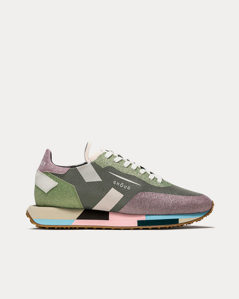 Ghoud Star Green Pink Low Top Sneakers Sneak in Peace