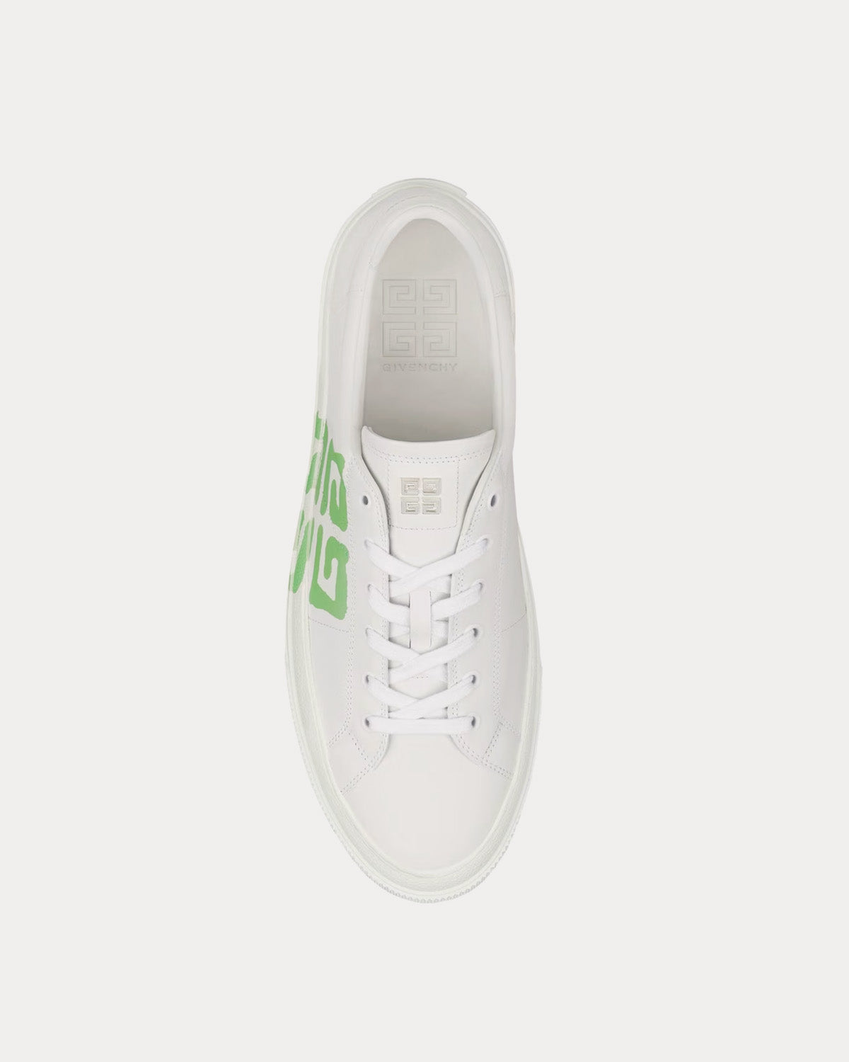 Givenchy City Sport Leather White / Mint Green Low Top Sneakers - 2