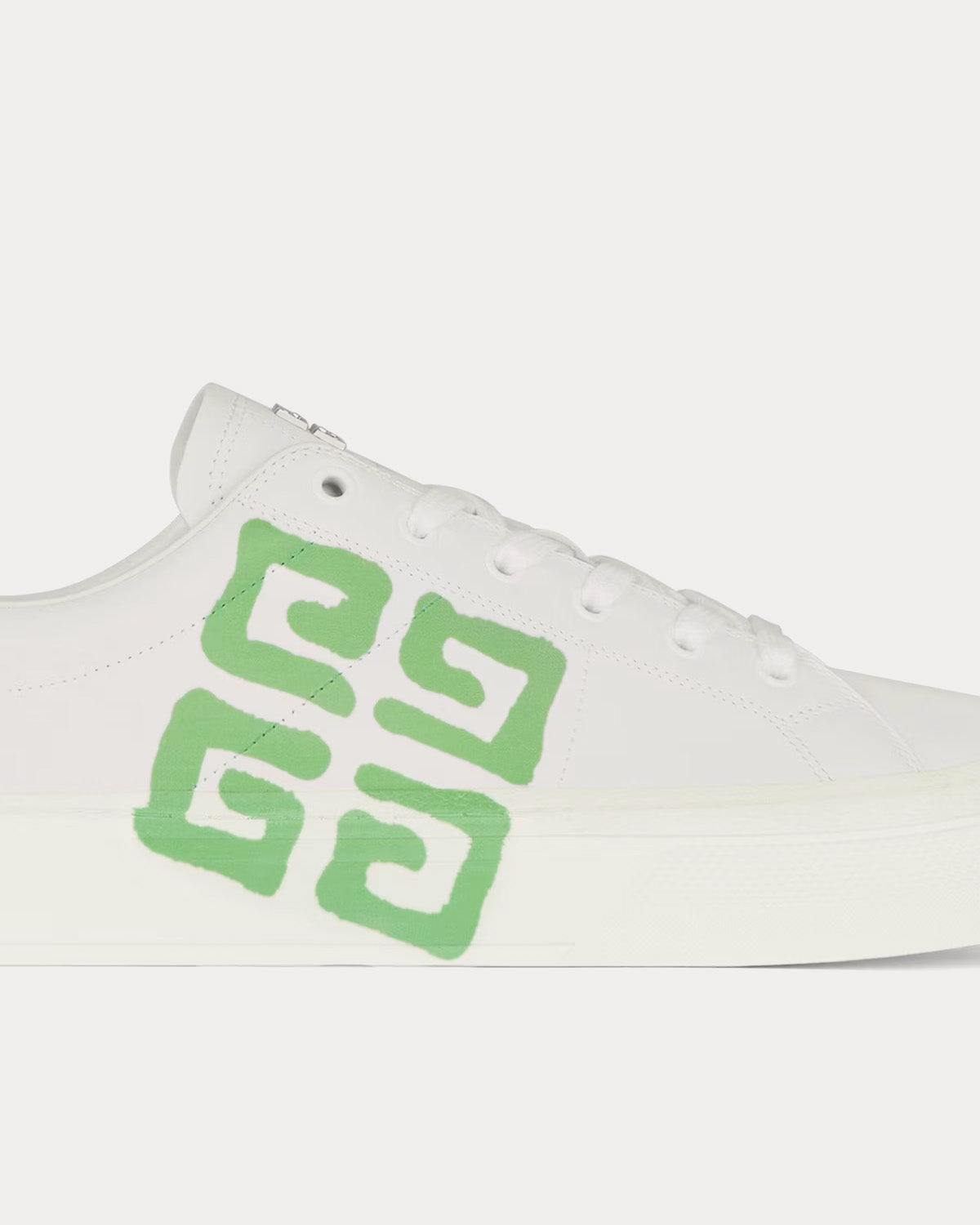 Givenchy City Sport Leather White / Mint Green Low Top Sneakers - 4