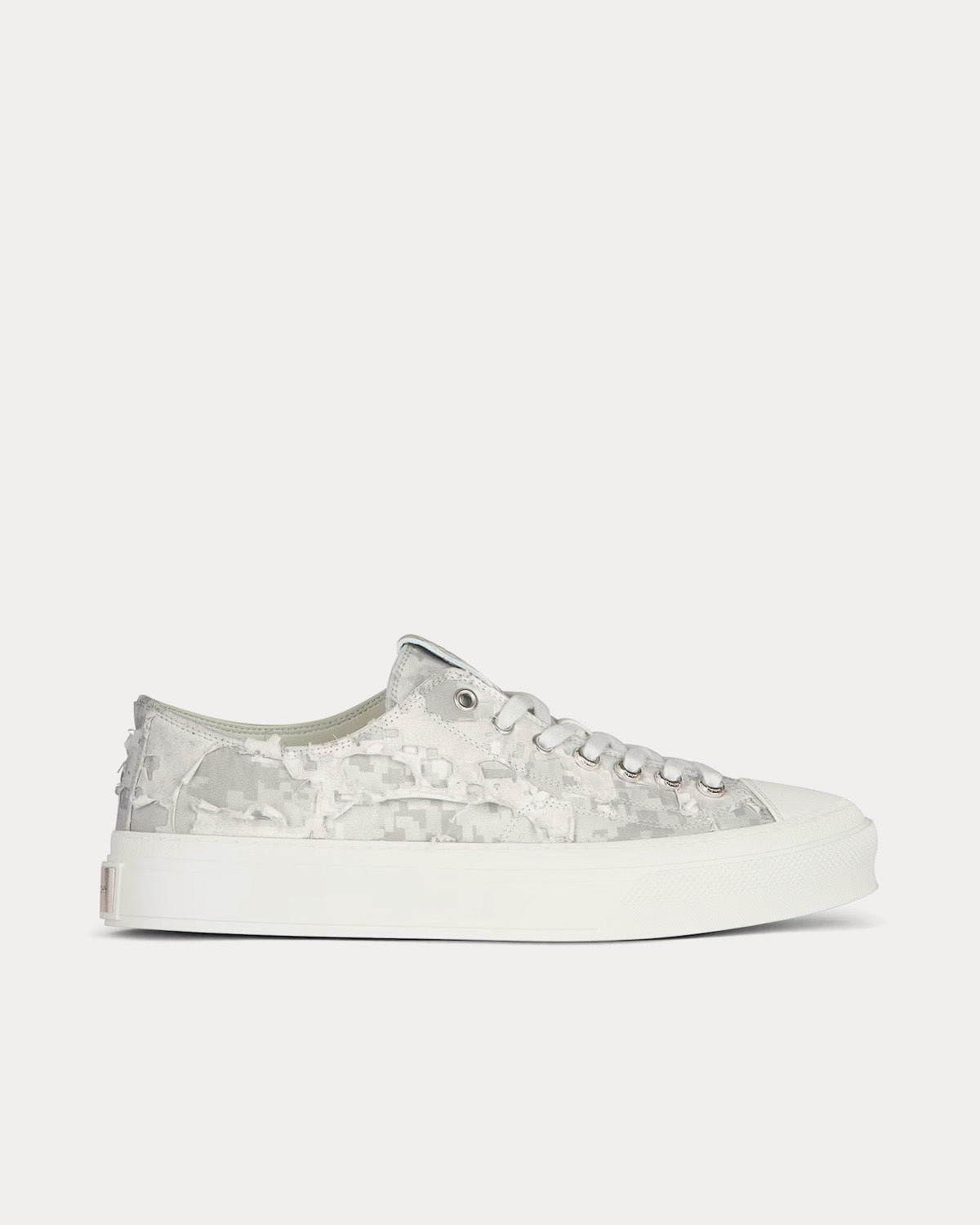 Givenchy City Camouflage Boro Canvas White / Grey Low Top Sneakers - 1