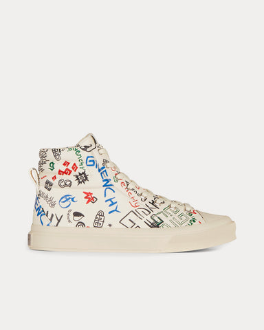 Givenchy City Graffiti Print Multicolour High Top Sneakers