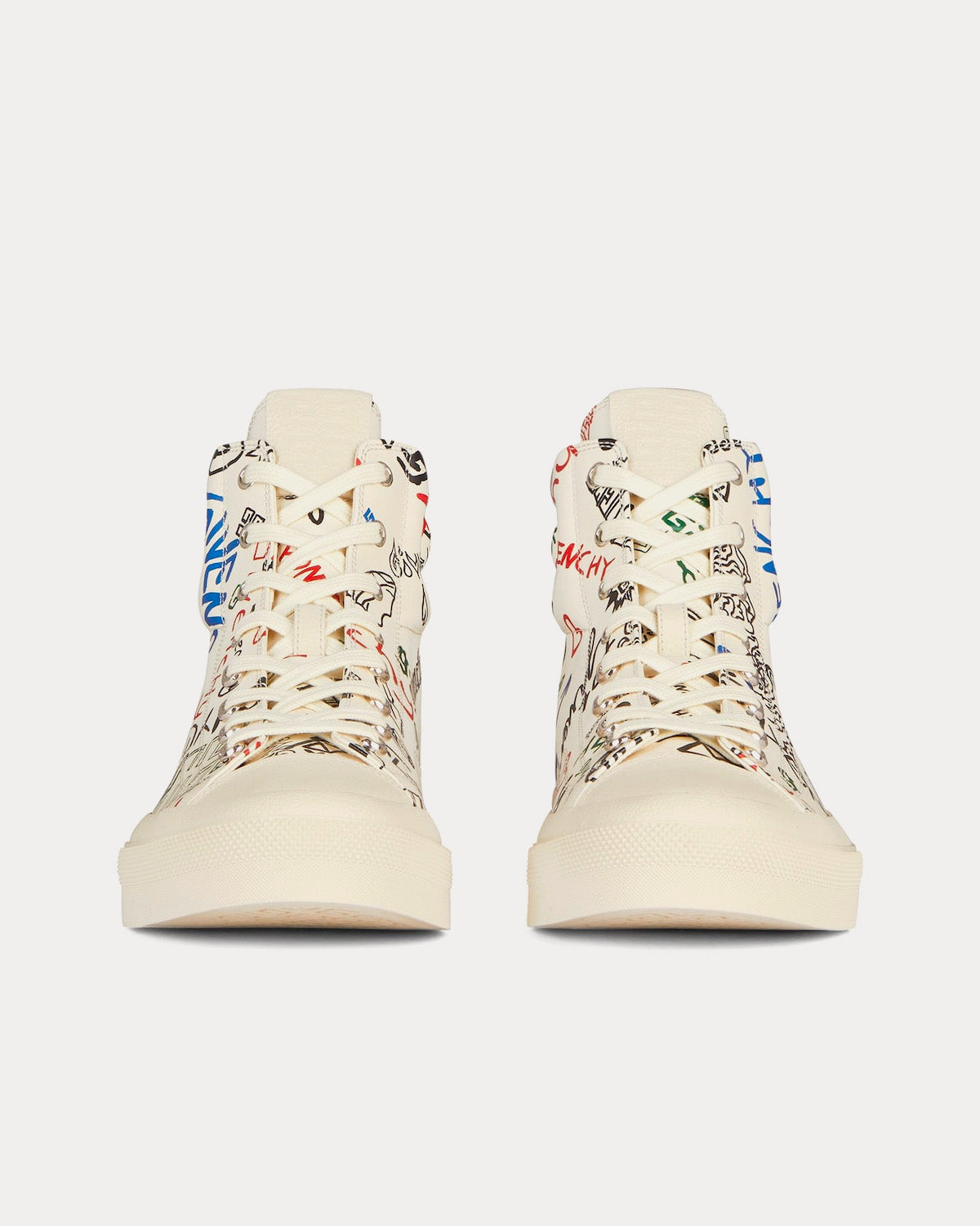 Givenchy City Graffiti Print Multicolour High Top Sneakers - 3