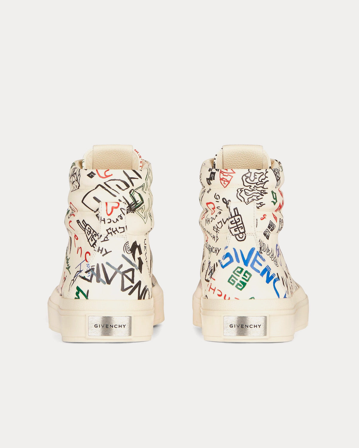 Givenchy City Graffiti Print Multicolour High Top Sneakers - 4