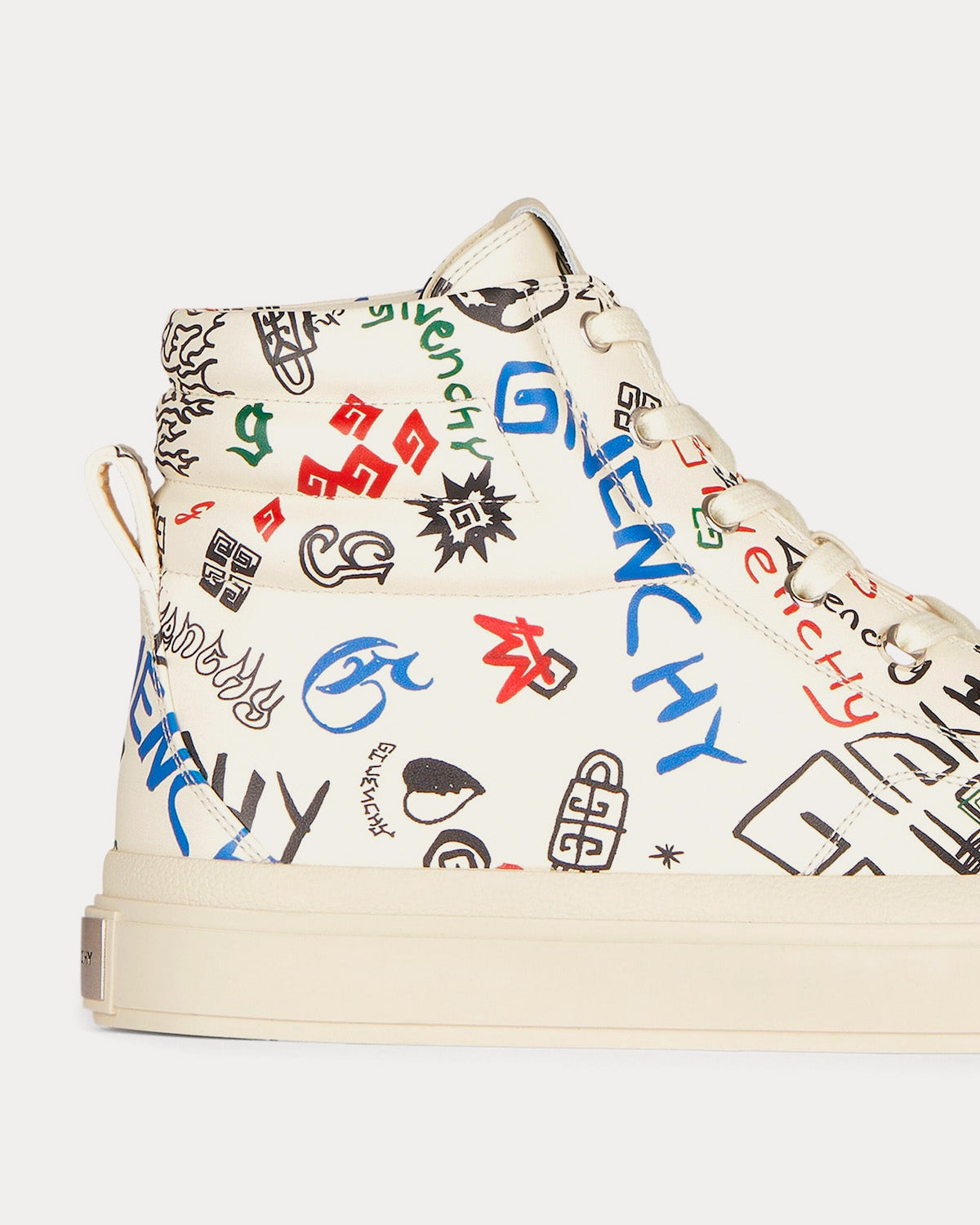 Givenchy City Graffiti Print Multicolour High Top Sneakers - 6