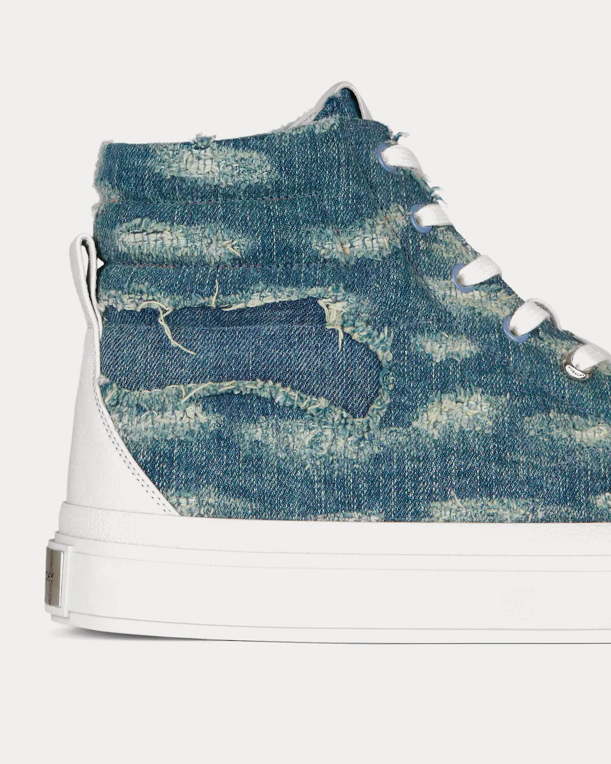 Givenchy City Destroyed Denim High Top Sneakers - 5