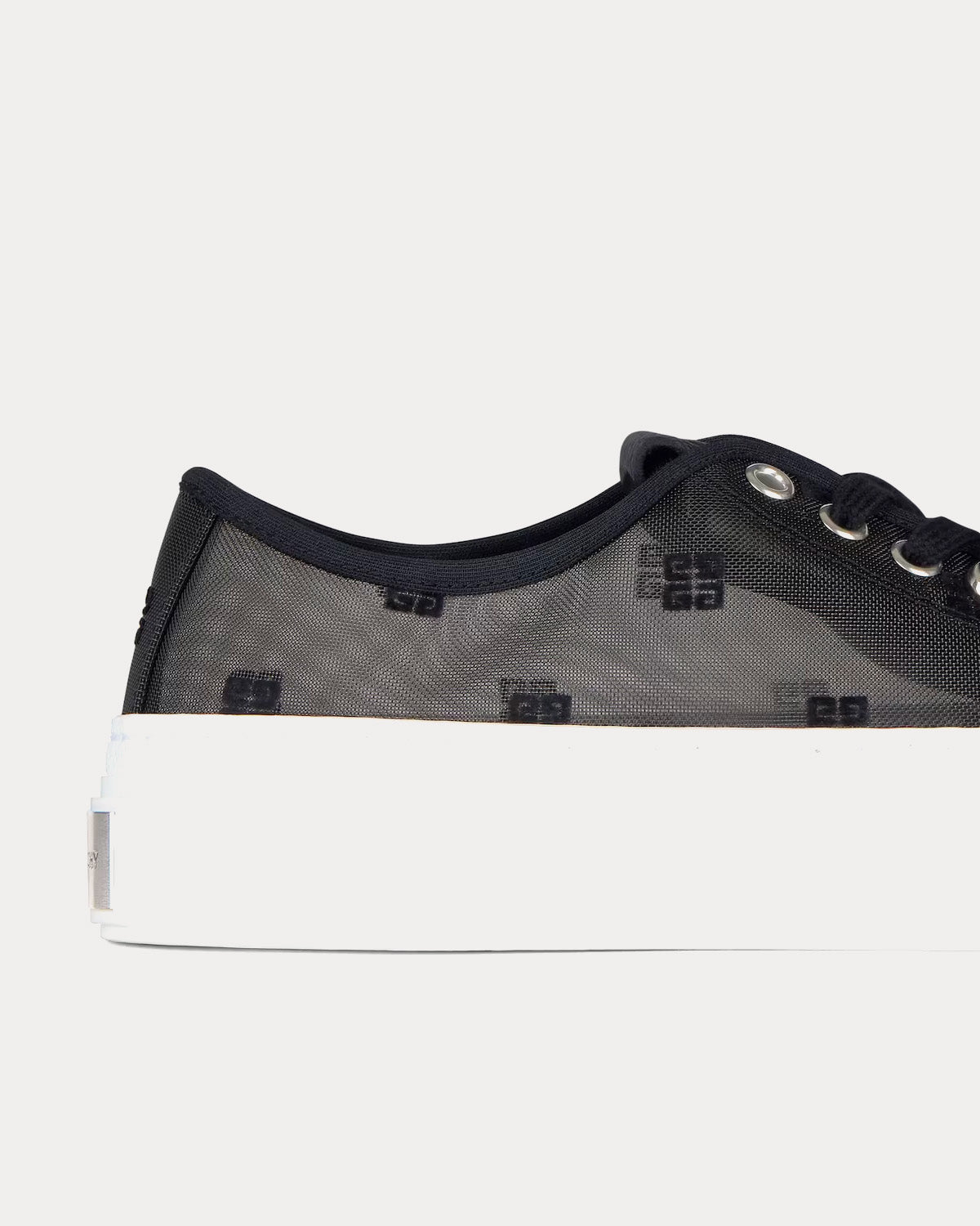 Givenchy - City 4G Transparent Mesh Black / White Low Top Sneakers