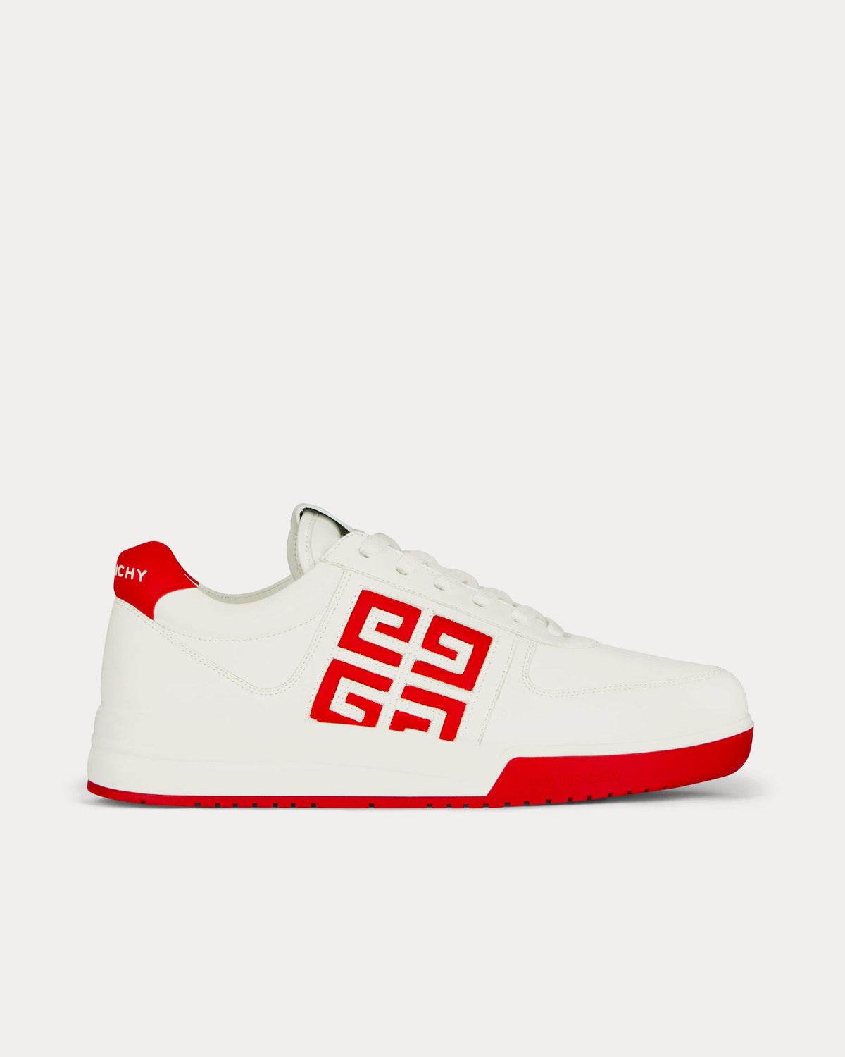 Givenchy G4 Leather White / Red Low Top Sneakers - 1