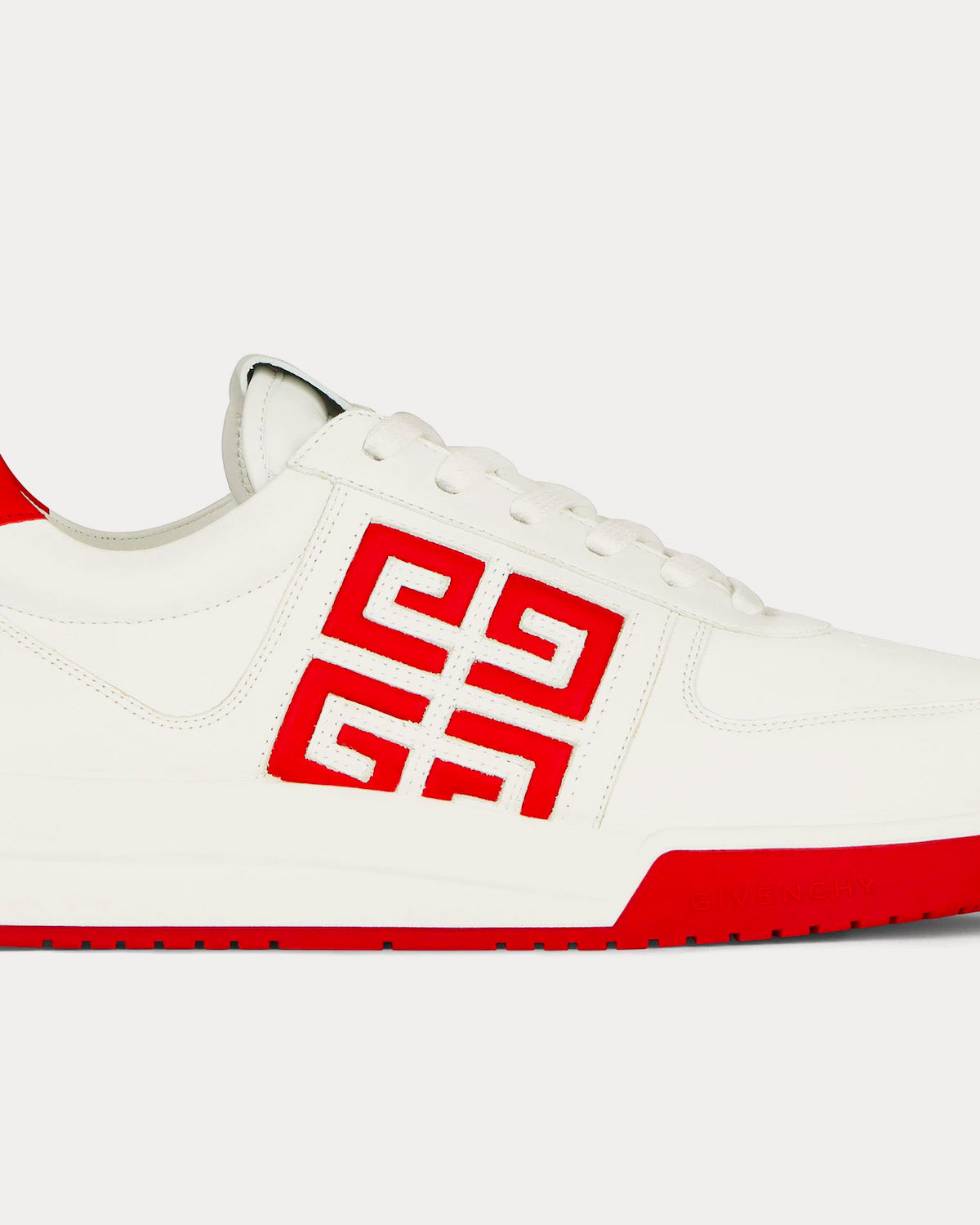 Givenchy G4 Leather White / Red Low Top Sneakers - 5