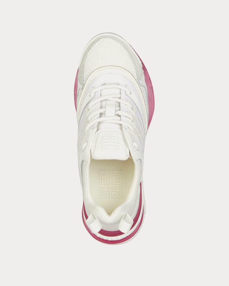 Givenchy GIV 1 Leather & Mesh White / Pink Low Top Sneakers - 2