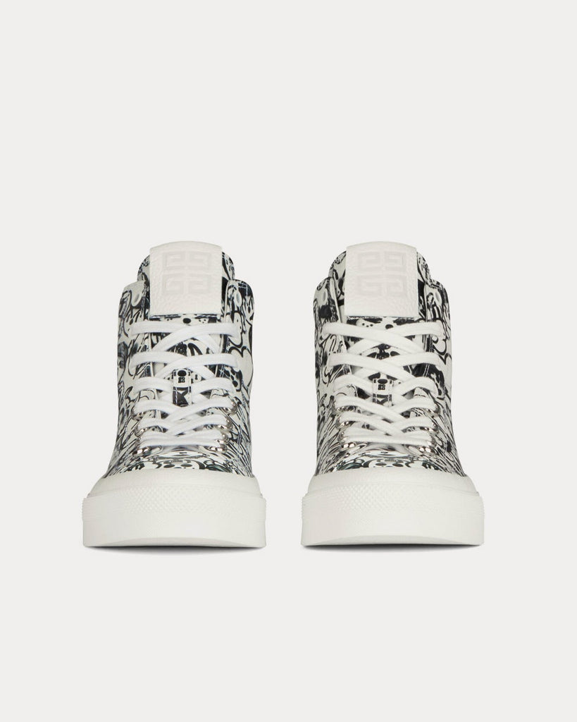 Givenchy x Chito City with Tag Effect Prints White High Top 