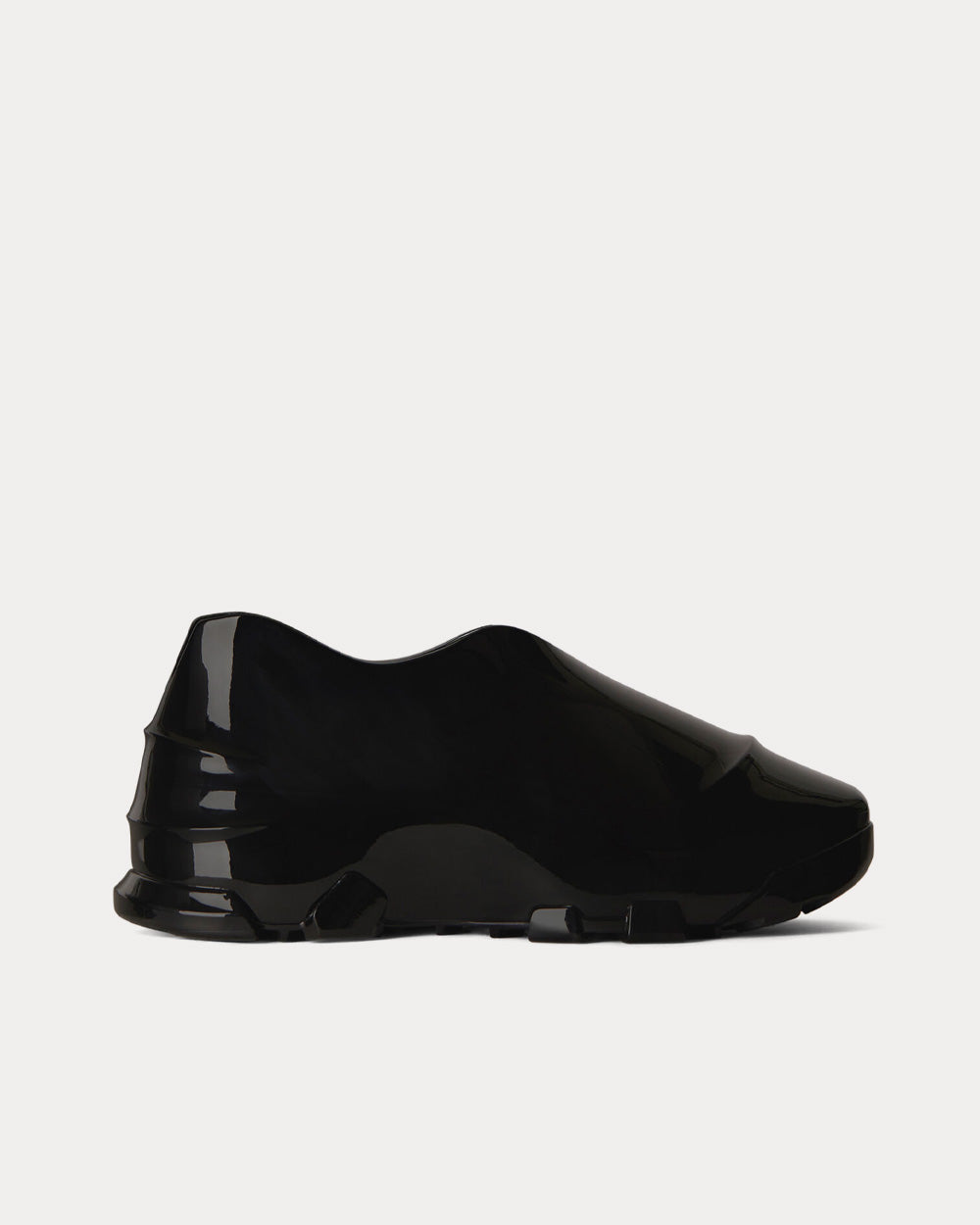 Givenchy Monumental Mallow Shiny Rubber Black Slip On Sneakers - 1