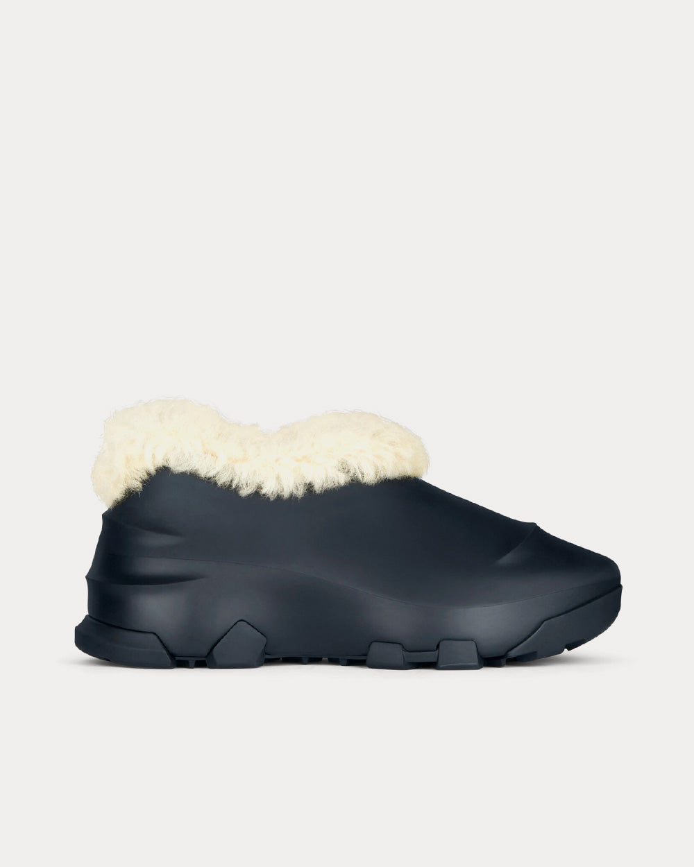 Givenchy Black Shearling Monogram Slippers In 001 Black