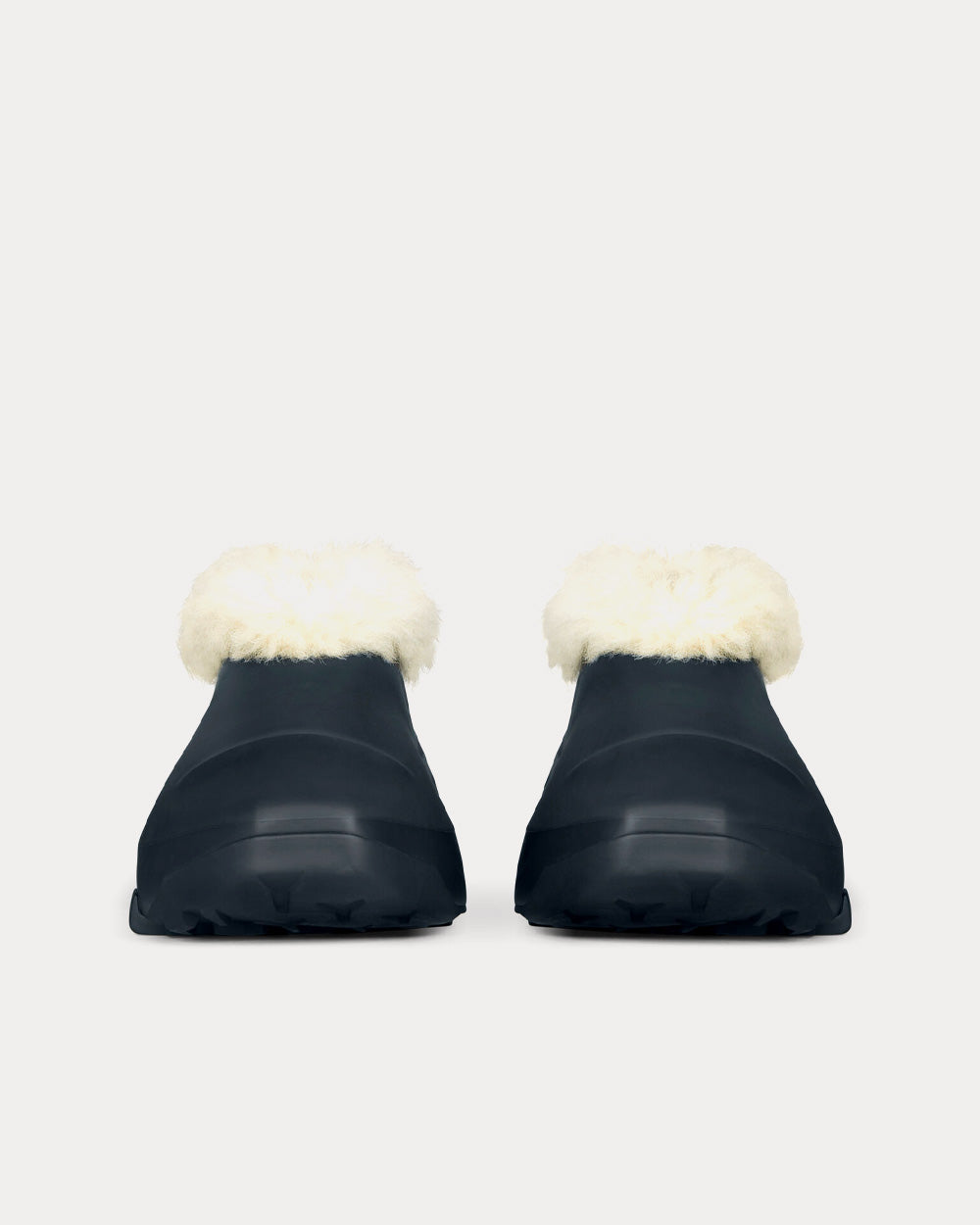 Givenchy Monumental Mallow Rubber & Shearling Black Slip Ons - 3