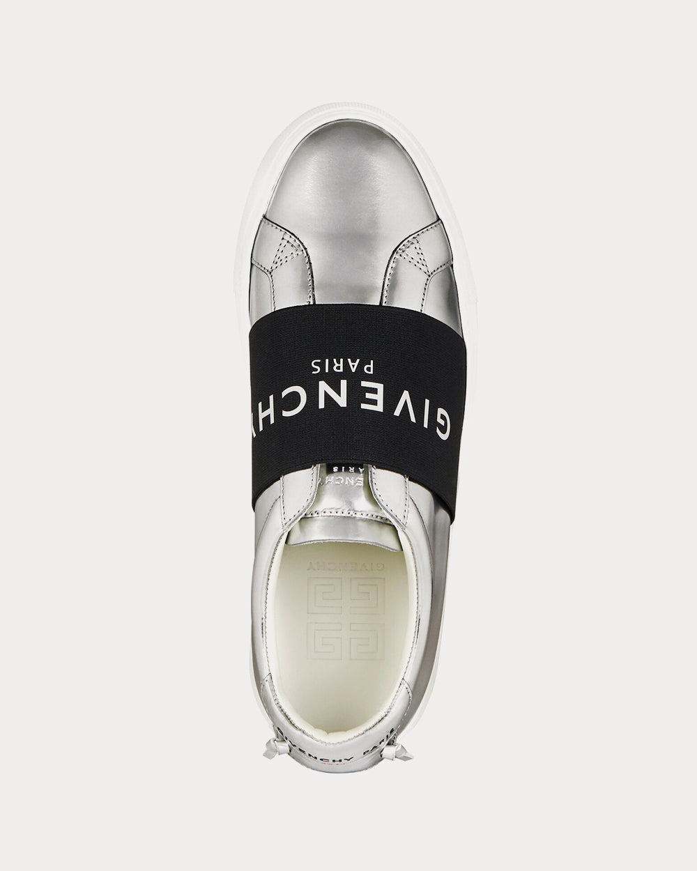 Givenchy Mirror Effect Webbing Silver Low Top Sneakers - Sneak in 