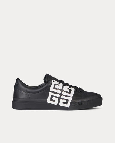 Givenchy City Sport 4G Spray Print Black / White Low Top Sneakers