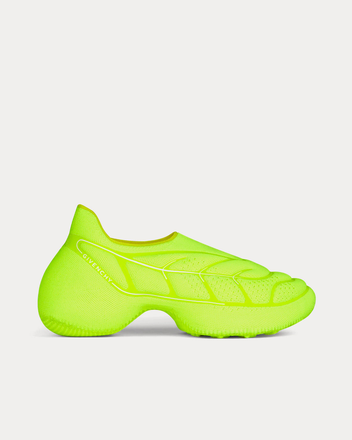 Givenchy TK-360+ Knit Fluo Yellow / White Slip On Sneakers - Sneak 