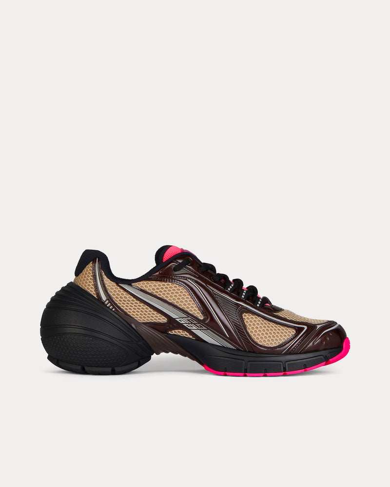 Givenchy TK-MX Runner Mesh Brown / Pink Low Top Sneakers - 1