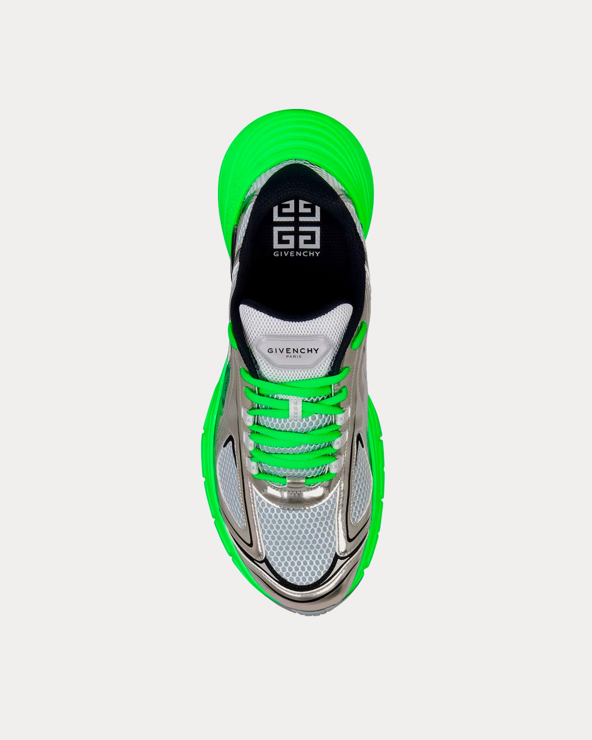 Givenchy TK-MX Runner Mesh Green / Silvery Low Top Sneakers - 2